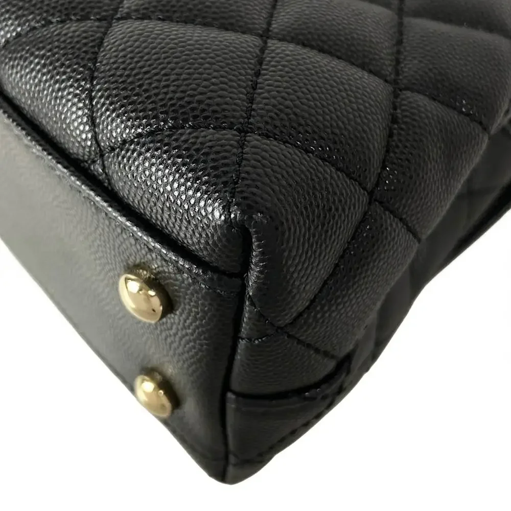Chanel Small Top Handle Flap Bag/Matelasse/Coco Handle XS Handbag A92990